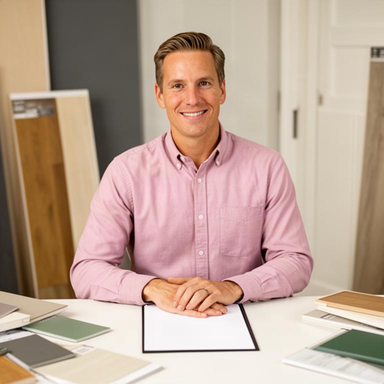 Friendly home improvement team member ready to answer a customer privacy question in Charleston